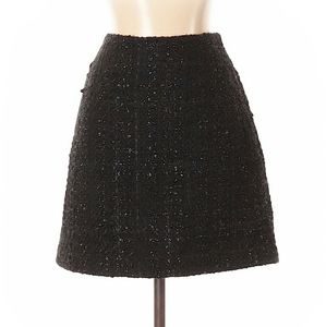 Black tweed mini skirt